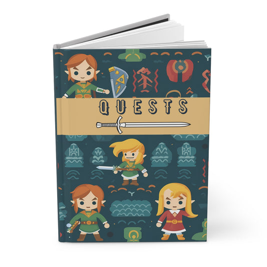 Gaming "Quests" Hardcover Journal for Gamers