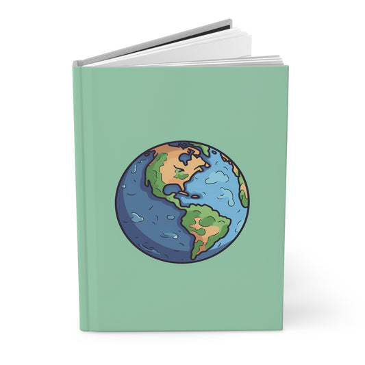 Beautiful Green Earth Hardcover Journal 150 lined pages
