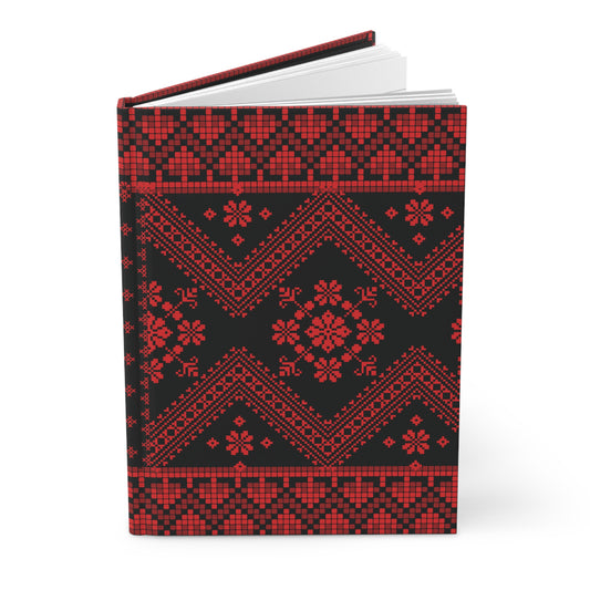 Palestinian Tatreez Embroidery Stitch Design Print Hardcover Journal