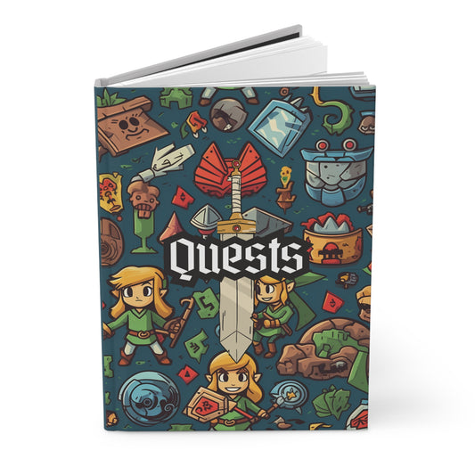 Gaming "Quests" Hardcover Journal for Gamers